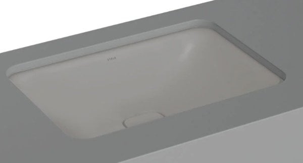 Vitra 7535B076-1083 Metropole Dikdörtgen Tezgahaltı Lavabo 60 cm Mat Taş Gri.